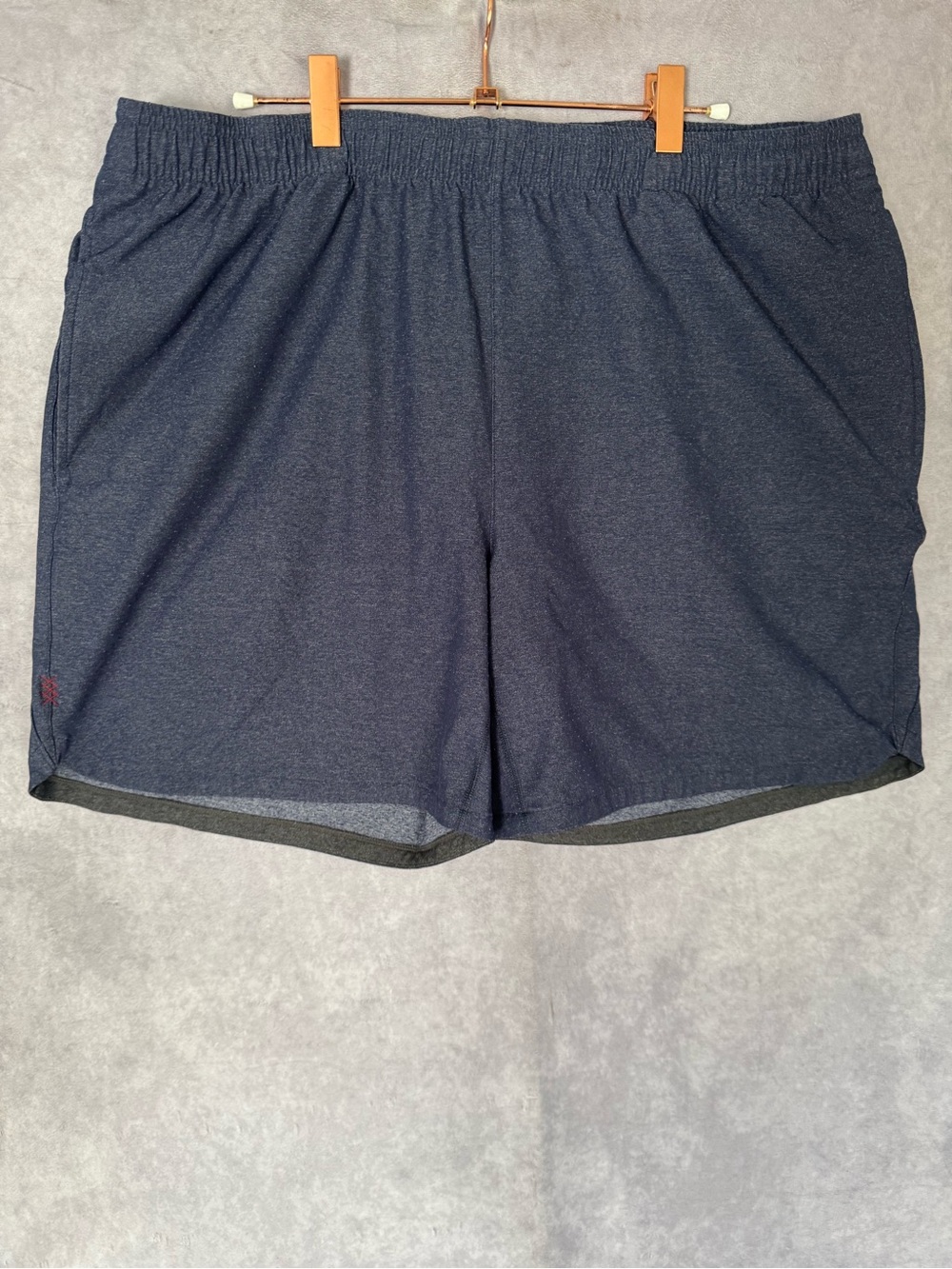 Rhone Shorts Mens XL Dark Blue  Guru Active Unlined 6.5" Drawstring Gym Running
